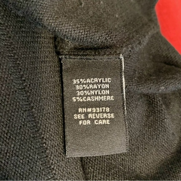 Context Lord & Taylor Soft Black Cashmere Blend Sweater- L - Picture 6 of 13